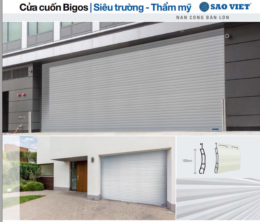 Cửa cuốn nan bản lớn B100