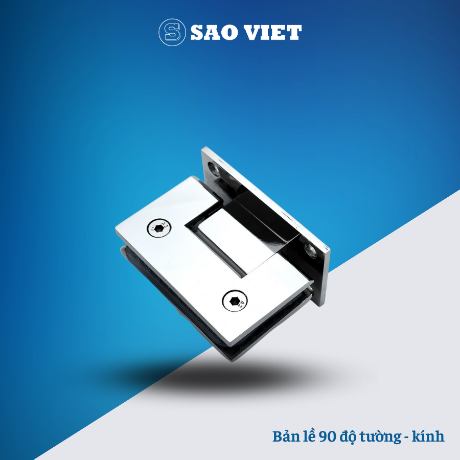 Bản lề 90 độ tường - kính