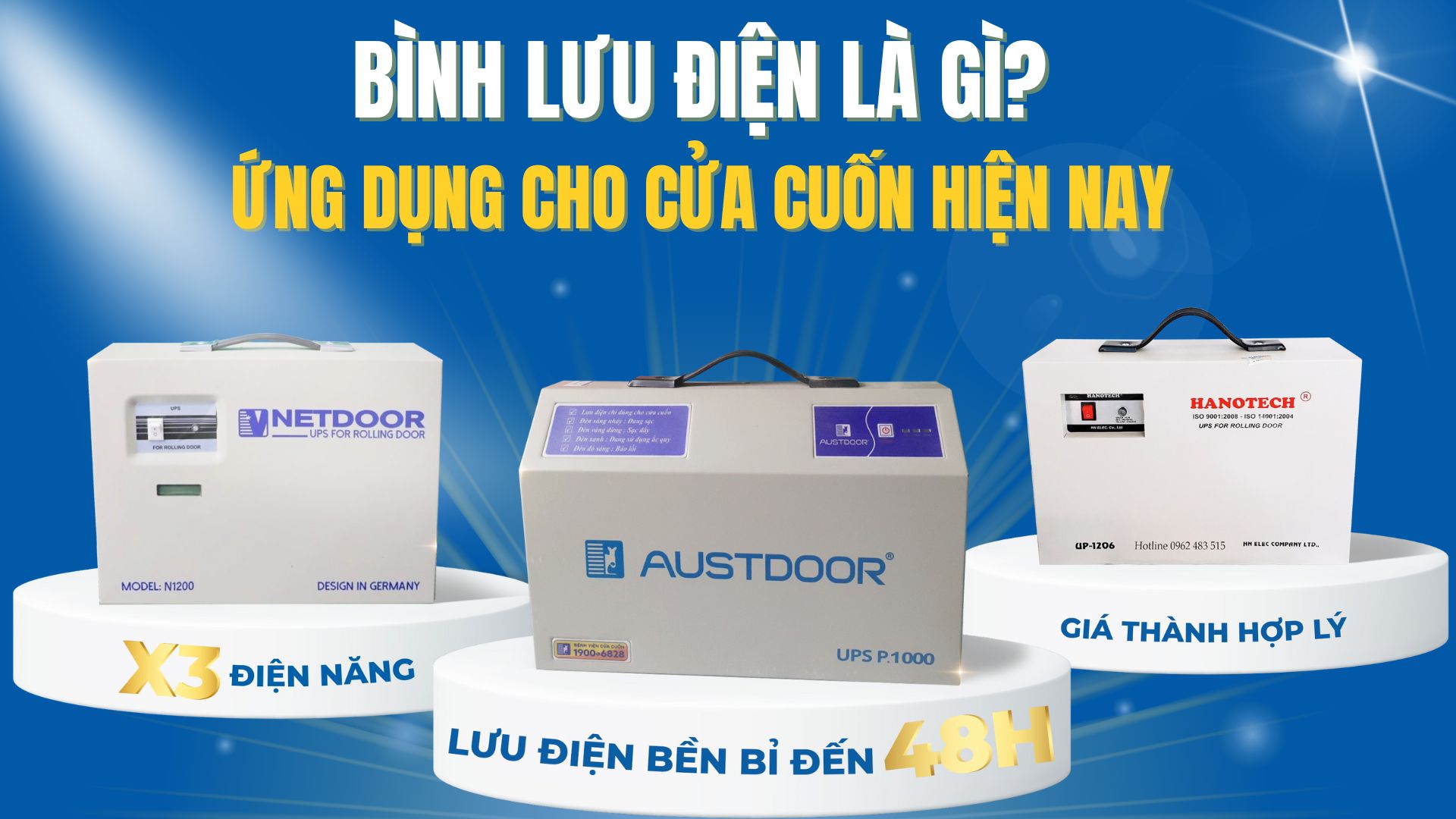 Bình lưu điện là gì? Ứng dụng cho cửa cuốn như thế nào?