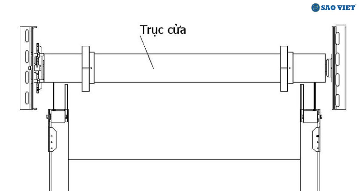 Lắp trục cho cửa cuốn khe thoáng