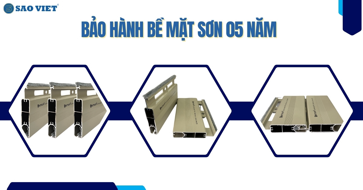 Bảo hành bề mặt sơn 5 năm