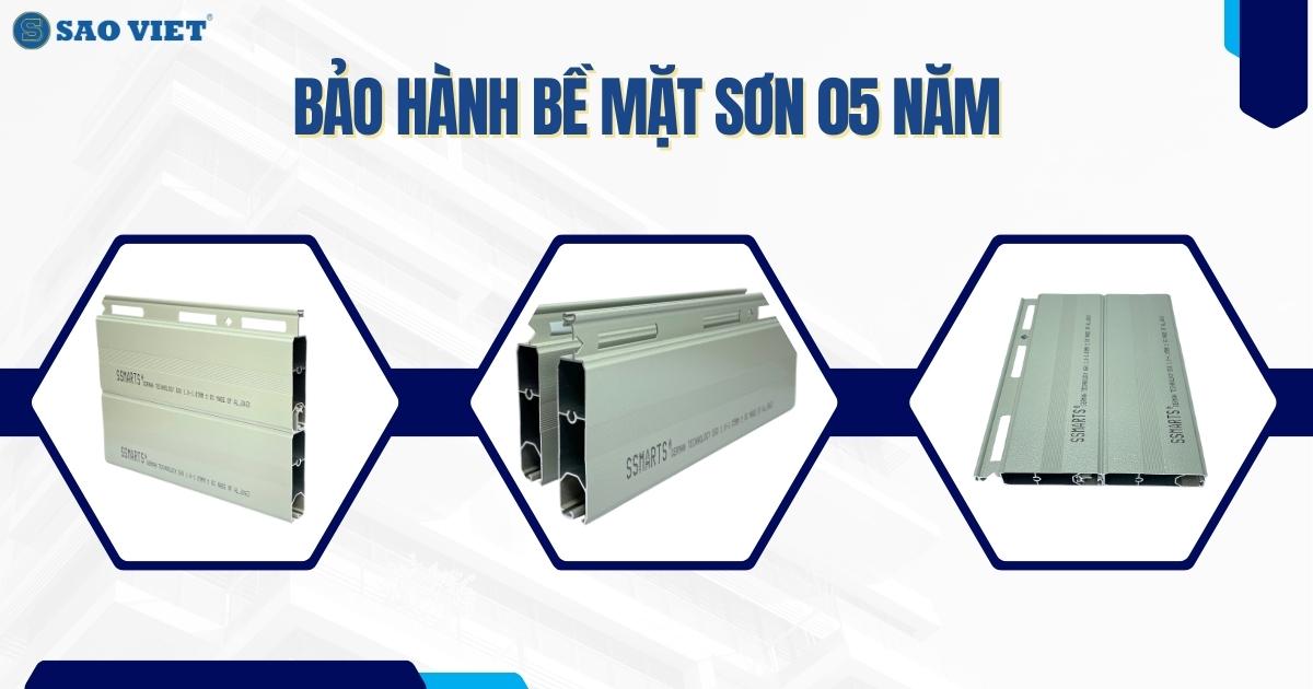 Bề mặt sơn bảo hành 5 năm