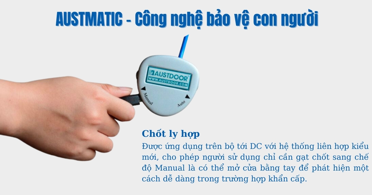 Chốt ly hợp cửa cuốn tấm liền austdoor