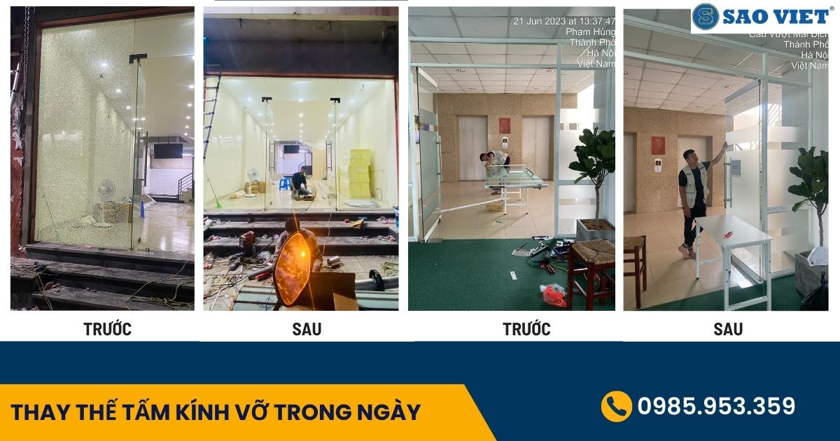 Thay thế kính vỡ trong ngày