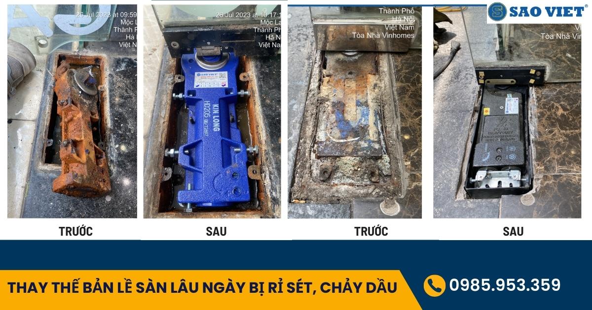 Thay thế bản lề sàn chính hãng