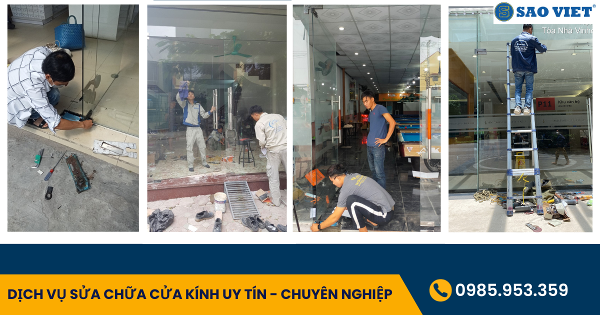 Sửa cửa kính uy tín chuyên nghiệp