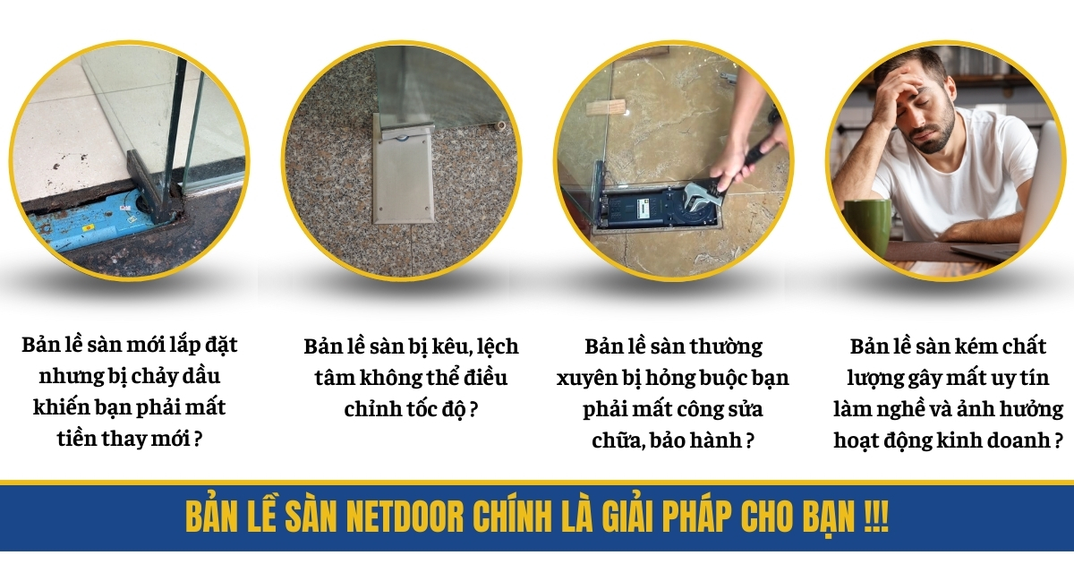 Bản lề sàn Netdoor chất lượng tiêu chuẩn Nhật Bản