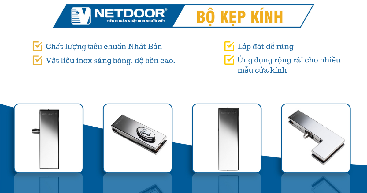 Đồng bộ kẹp kính netdoor chất lượng cao