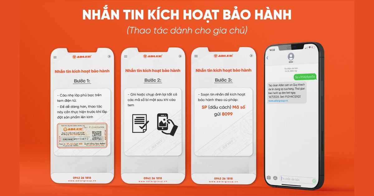 Kích hoạt tem bảo hành Adler