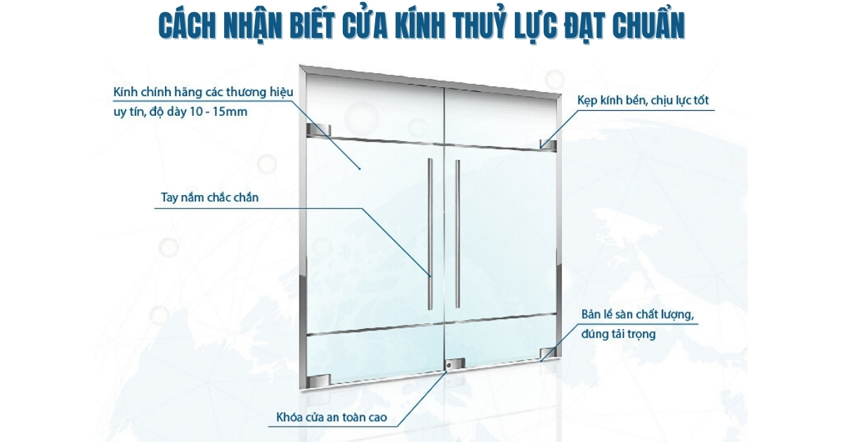 Cách nhận biết cửa kính cường lực đạt chuẩn.