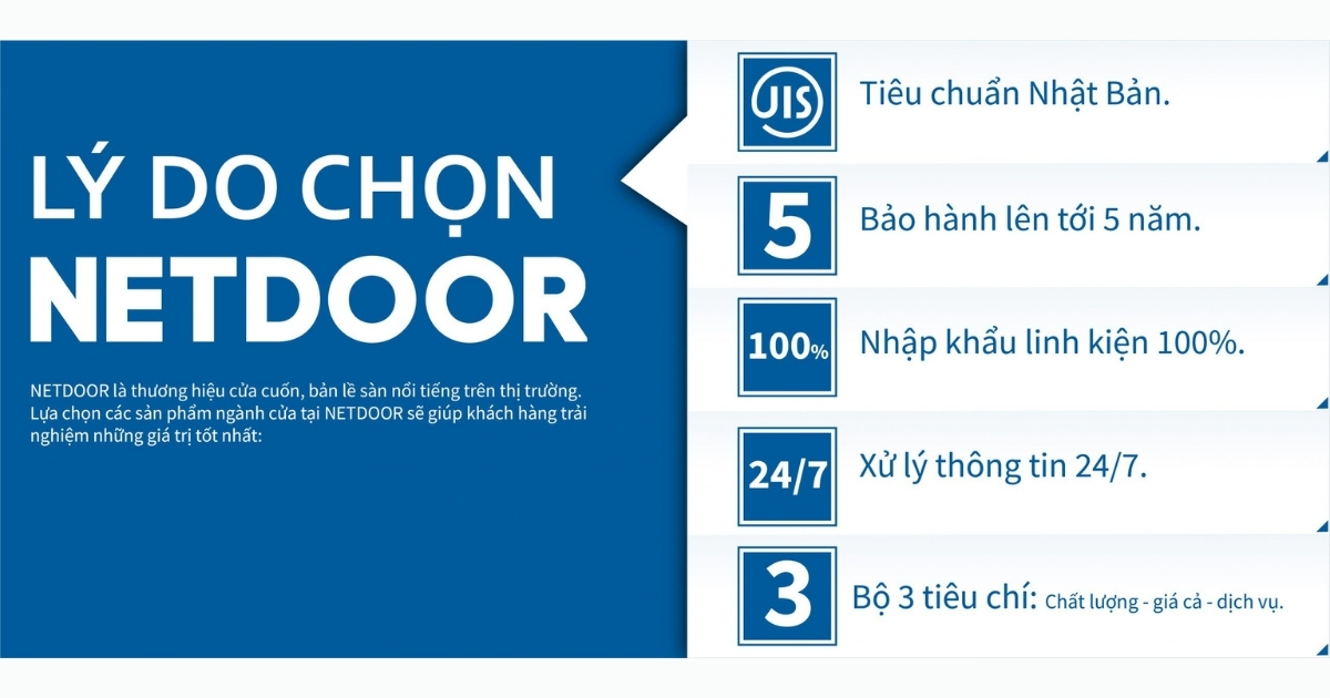 Lý do lựa chọn bản lề sàn netdoor