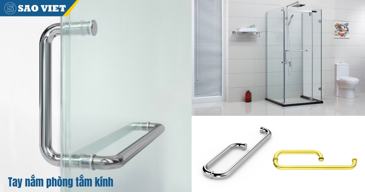 Tay nắm sử dụng chất liệu inox cao cấp với thiết kế nhỏ gọn, hiện đại.