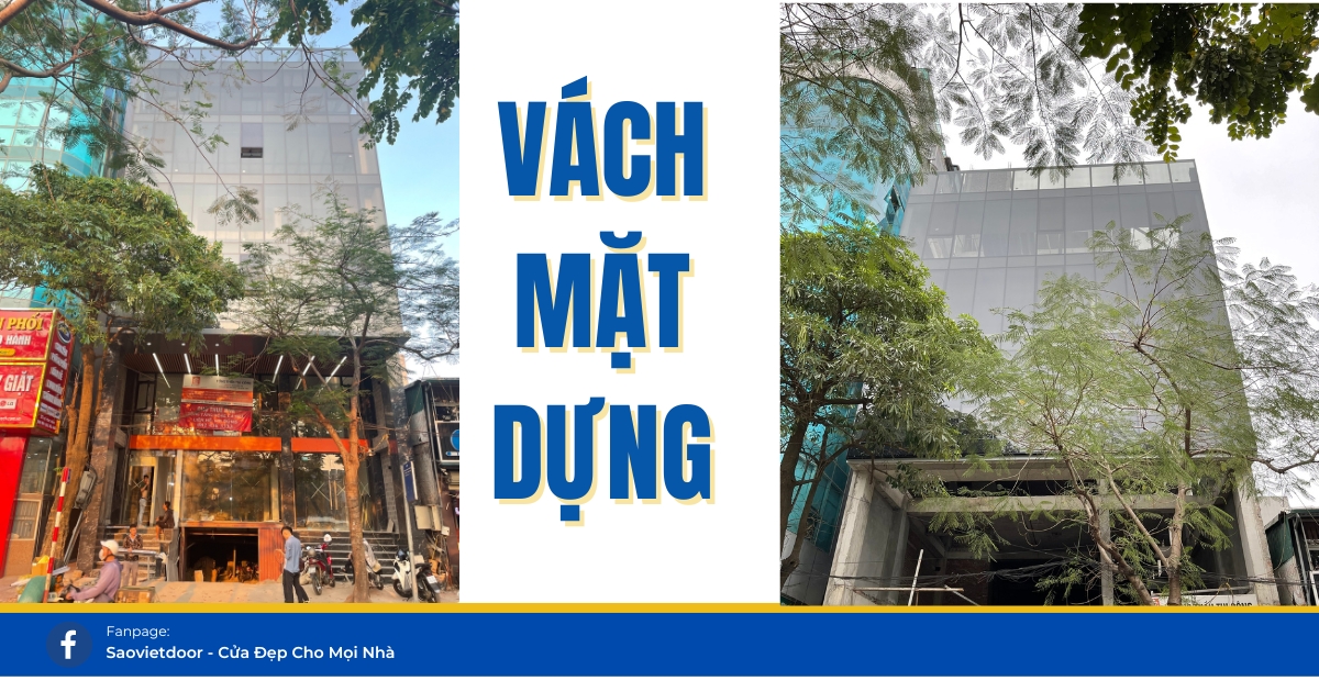 Vách kính mặt dựng - Công trình 373 Vũ Tông Phan Hà Nội.