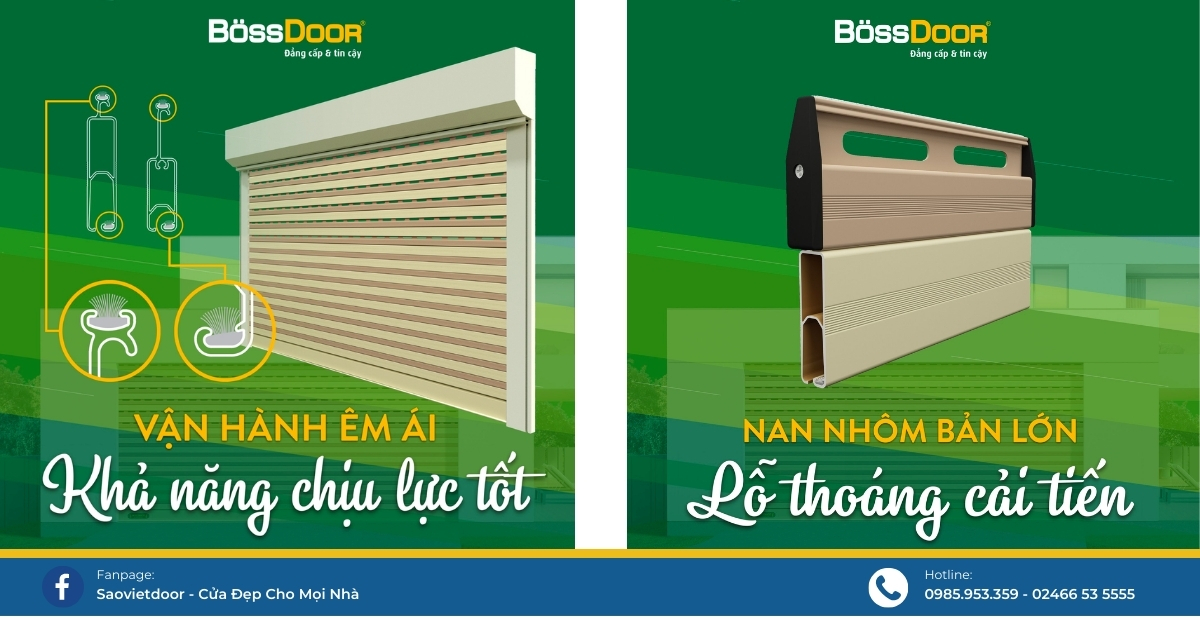 Nan cửa Bossdoor lỗ thoáng cải tiến - Khả năng chịu lực cao.