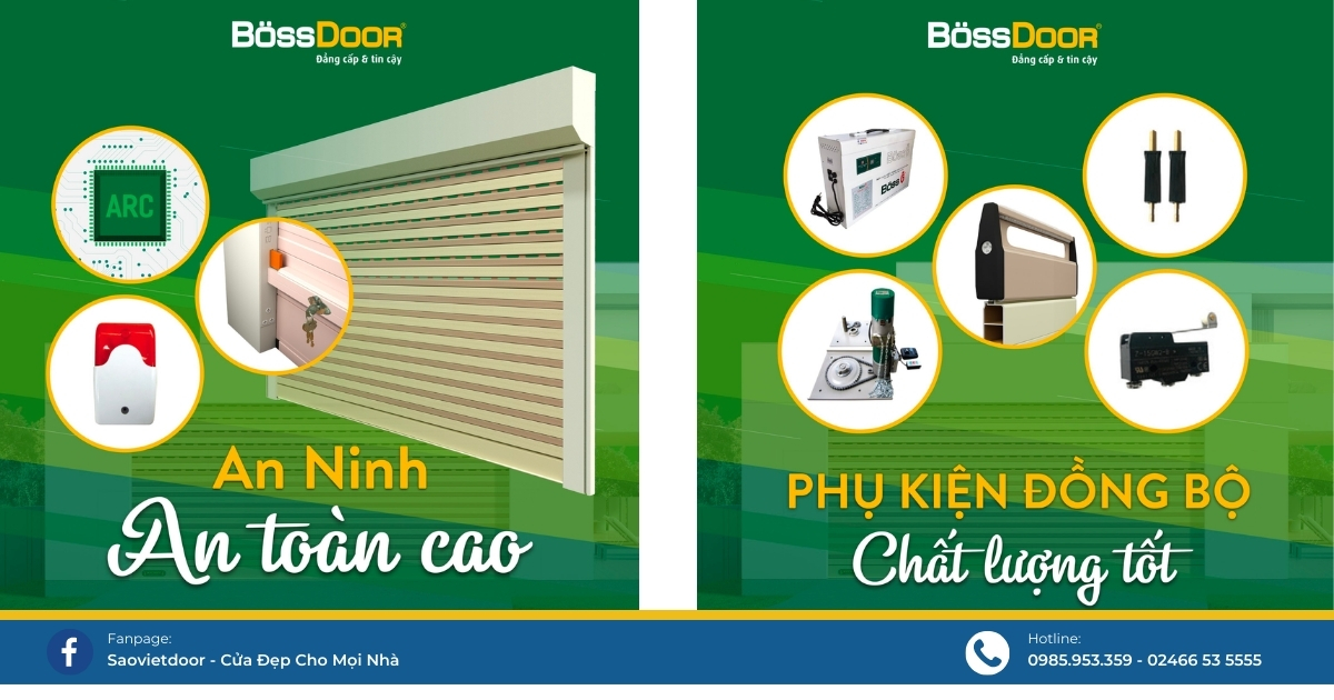 Cửa cuốn Bossdoor an ninh- bảo mật cao.