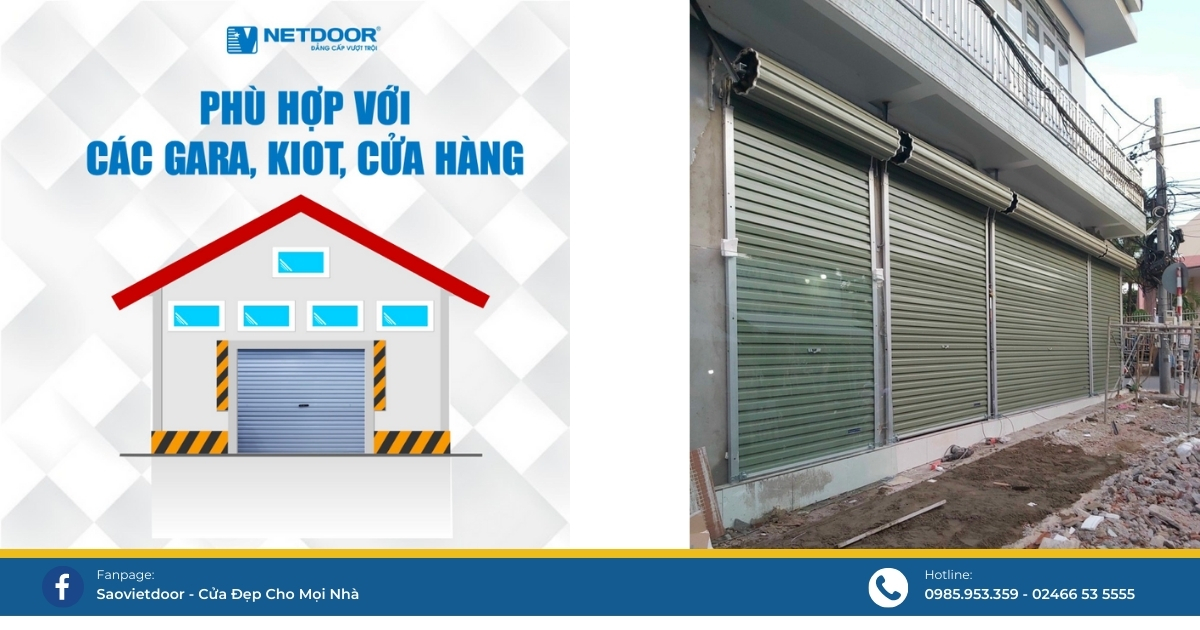 Cửa cuốn tấm liền thường được lựa chọn để lắp đặt cho các nhà kho, nhà xưởng, trung tâm thương mại, gara ô tô…