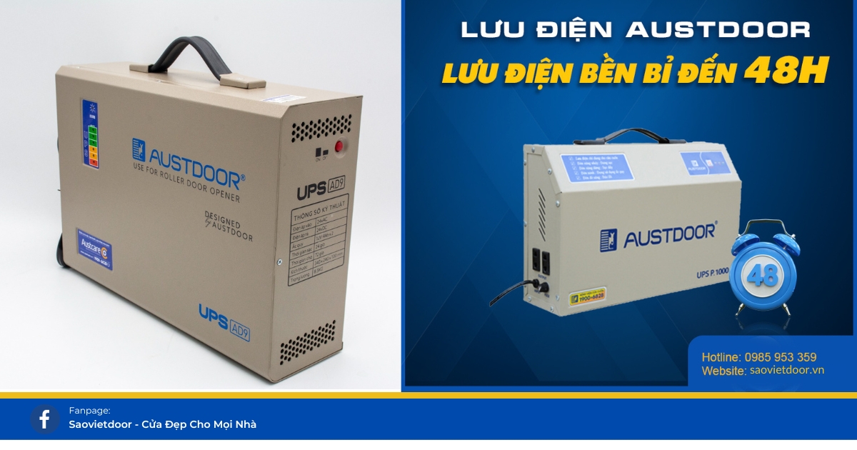 Lưu điện Austdoor - Lưu điện bền bỉ đến 48h.