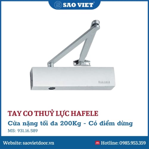 Tay Co Thuỷ Lực Hafele Có Điểm Dừng 200Kg 931.16.589