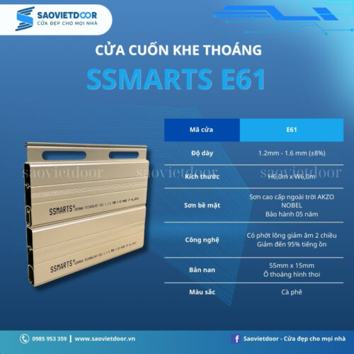 Cửa Cuốn Khe Thoáng Ssmarts E61