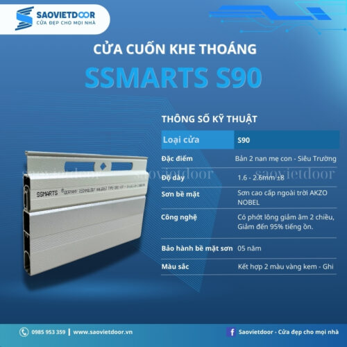 Cửa Cuốn Khe Thoáng Ssmarts S90