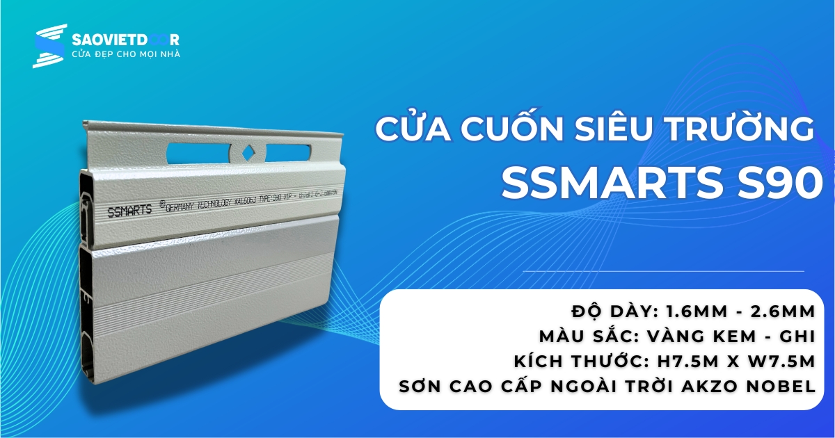 Mô tả cửa cuốn khe thoáng Ssmarts S90